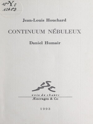 cover image of Continuum nébuleux